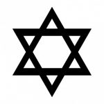 Dargestellt ist ein sechseckiger sogenannter Judenstern, mit dem Juden gekennzeichnet worden sind.